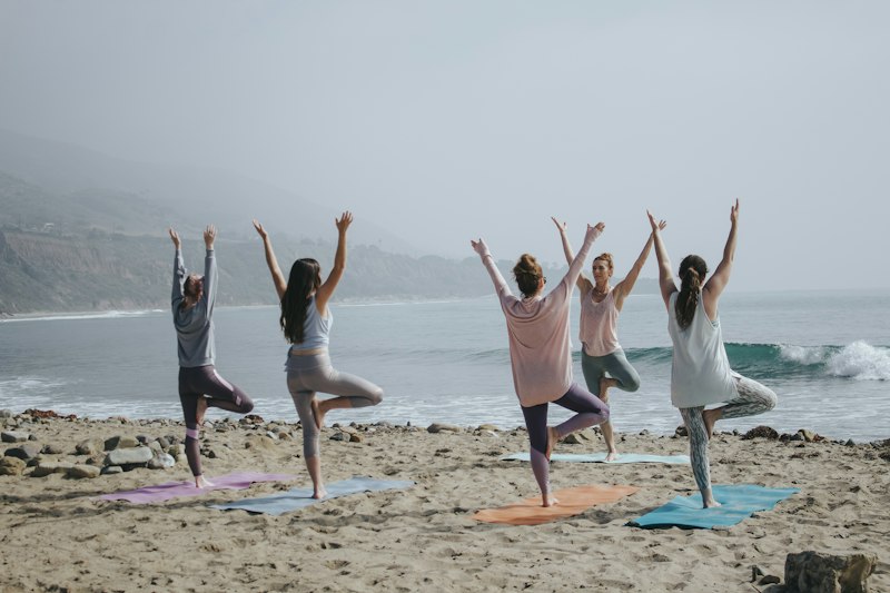 Community yoga and wellness session